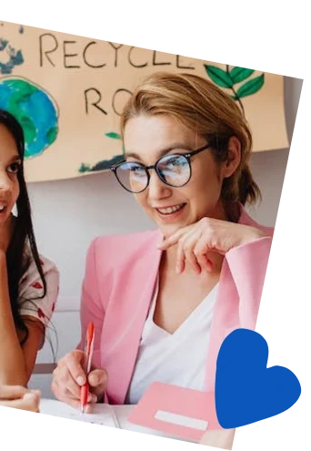 A tutor working one-on-one with an older student